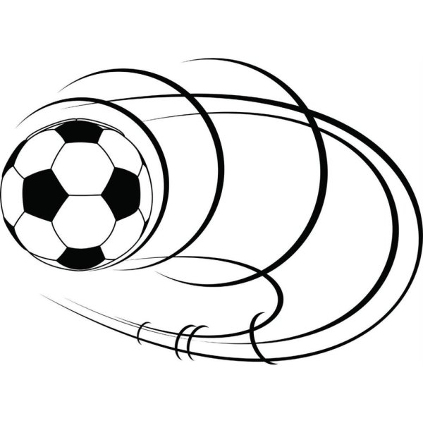 Силуэт Бегущий футболист