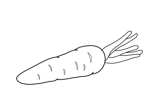 Контур морковь раскраска