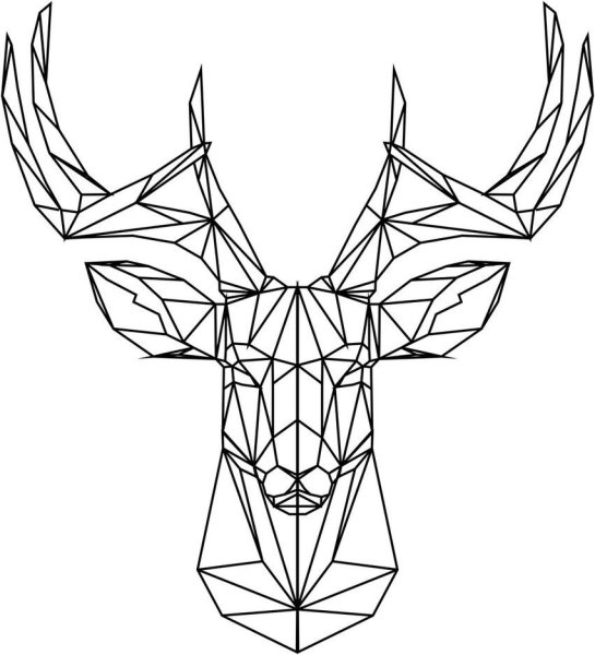 Олень в геометрическом стиле