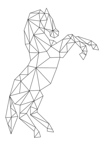 Лошадь в геометрическом стиле