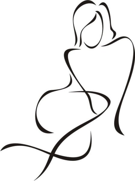 Контур девушки