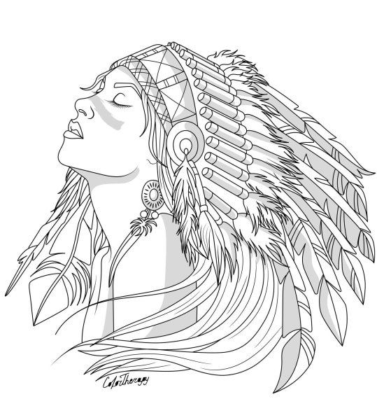 Индеец шаблон