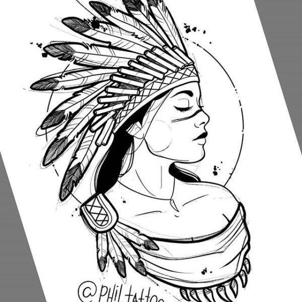 Индейцы. Раскраска