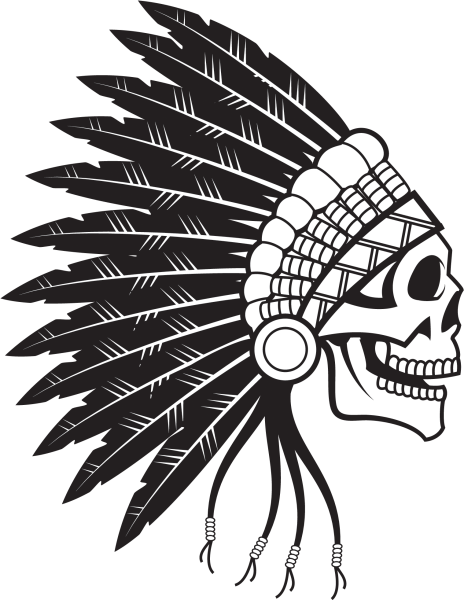 Голова индейца в профиль