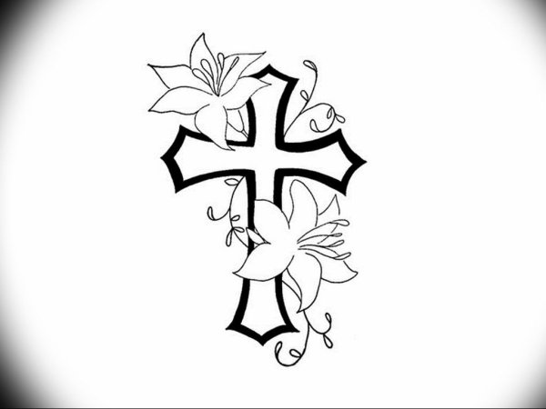 Крестик трафарет