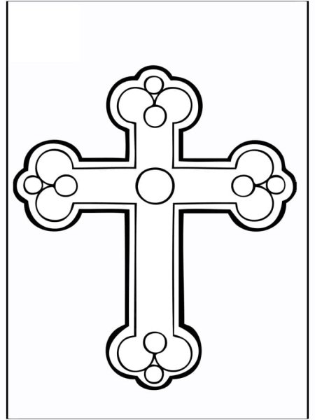 Крест для раскрашивания
