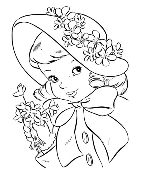 Рисунки для раскрашивания для девочек
