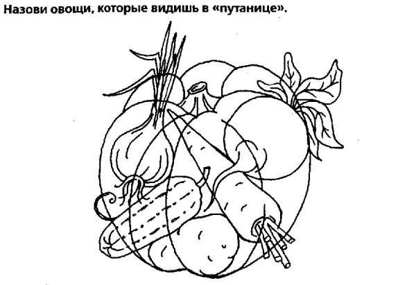 Задания для дошкольников по теме овощи путаница