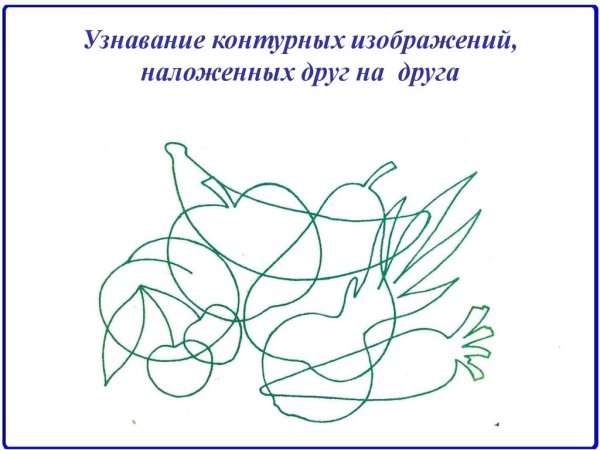 Предметные изображения, наложенные друг на друга: