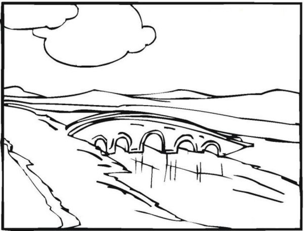 Раскраска. У реки