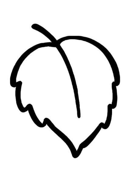 Листок раскраска