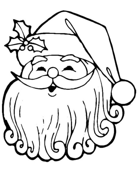 Санта Клаус раскраска