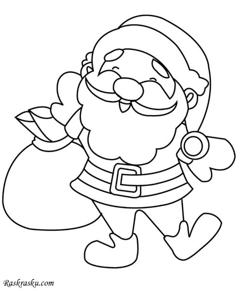 Раскраска новый год для детей