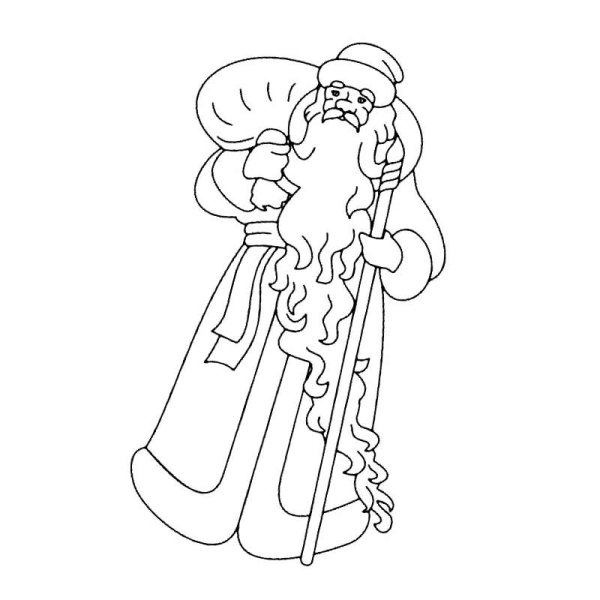 Дед Мороз разукрашка