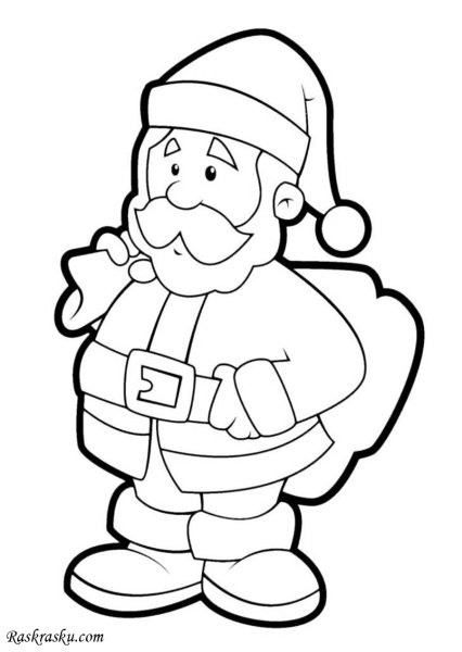Новогодние раскраски дед Мороз