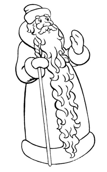 Дед Мороз раскраска
