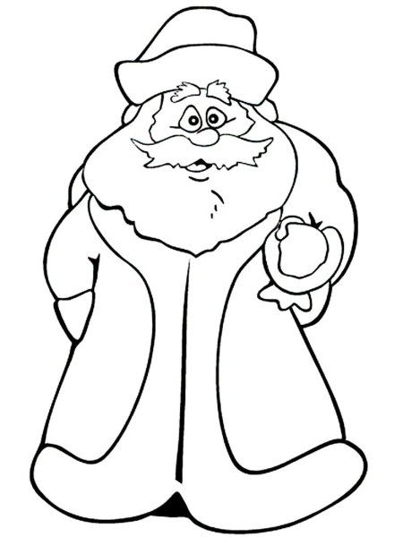 Новогодние раскраски дед Мороз