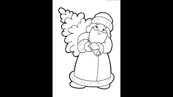 Одежда Деда Мороза раскраски