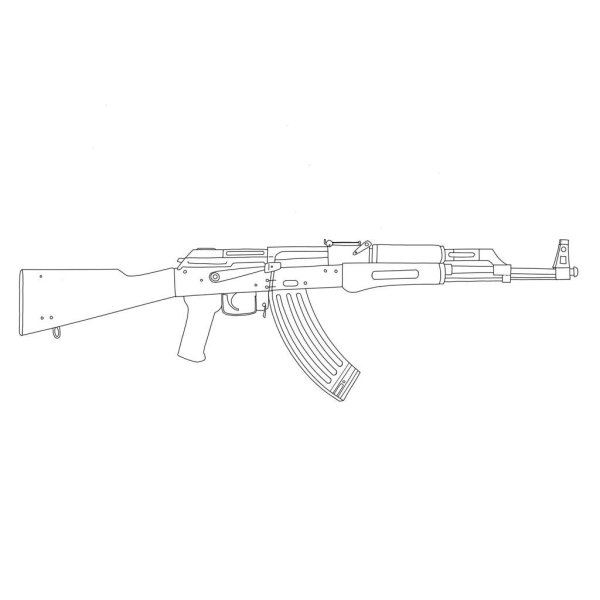 Ак74 автомат чертеж а4