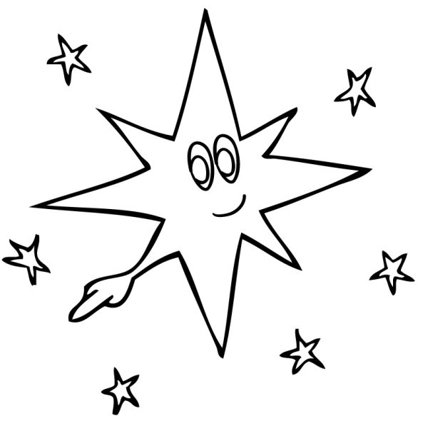 Звезда для раскрашивания