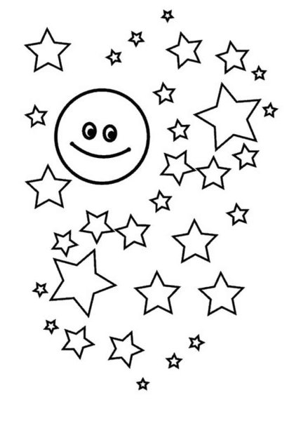 Звезда раскраска