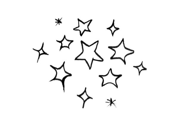 Звёздочки рисунок по контуру