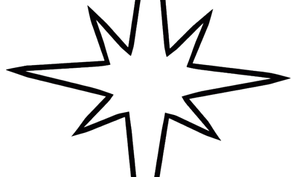 Трафарет многолучевой звезды
