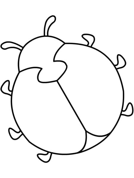 Картинки для раскрашивания для малышей Божья коровка