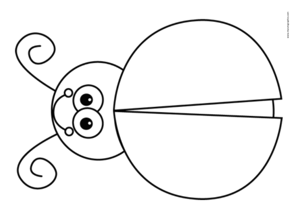 Жучок для детей раскраска Божья коровка