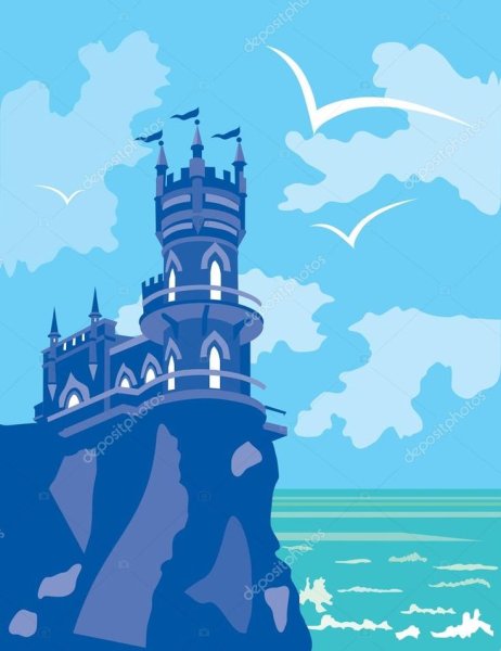 Ласточкино гнездо Крым вектор