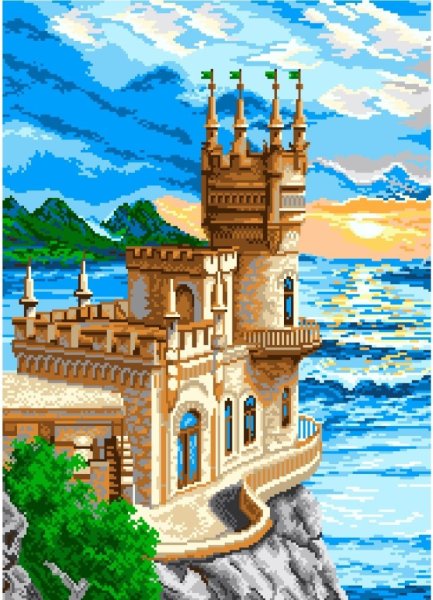 Вышивка бисером Ласточкино гнездо