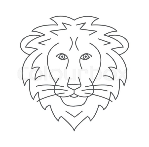 Трафарет Льва для аппликации