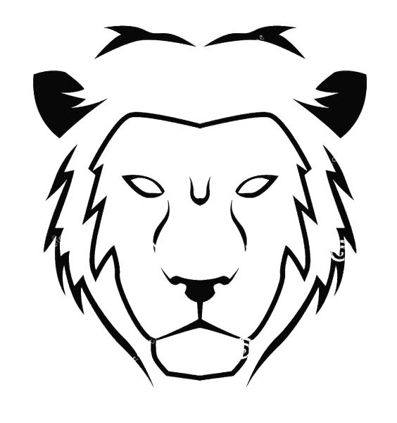 Лев контур лицо