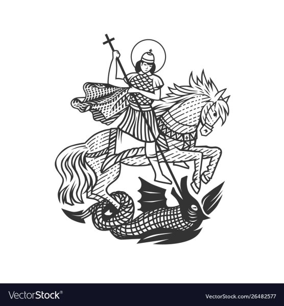 Георгий Победоносец прорись