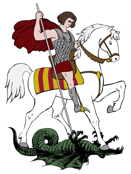 Георгий Победоносец прорись