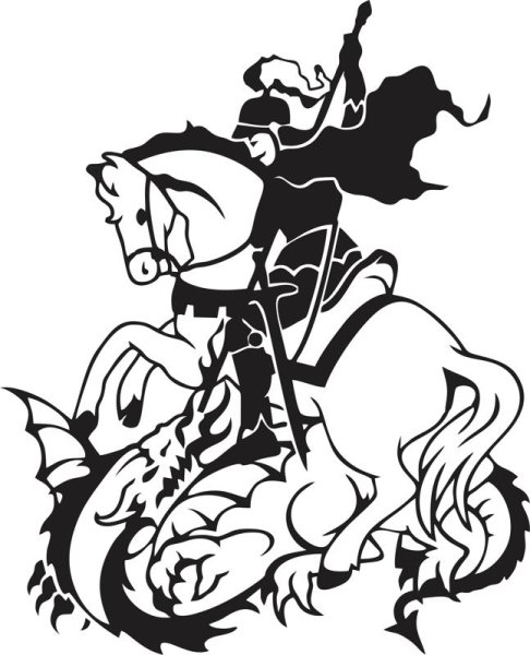 Святой Георгий прорись