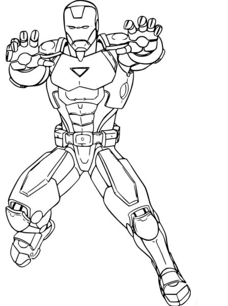 Раскраски Марвел Мстители Железный человек