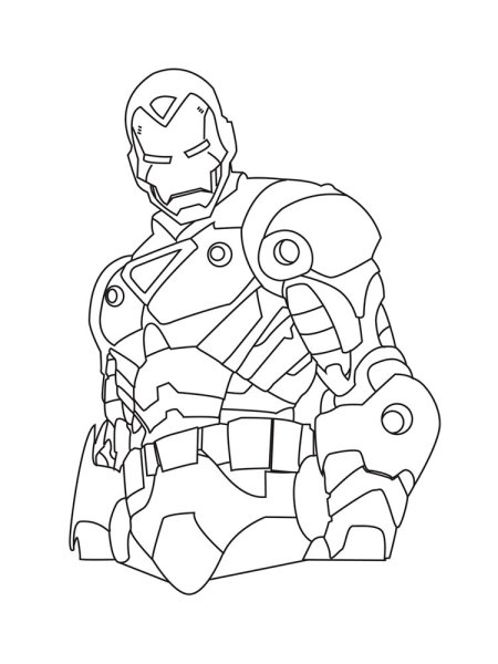 Раскраски для мальчиков Марвел Железный человек
