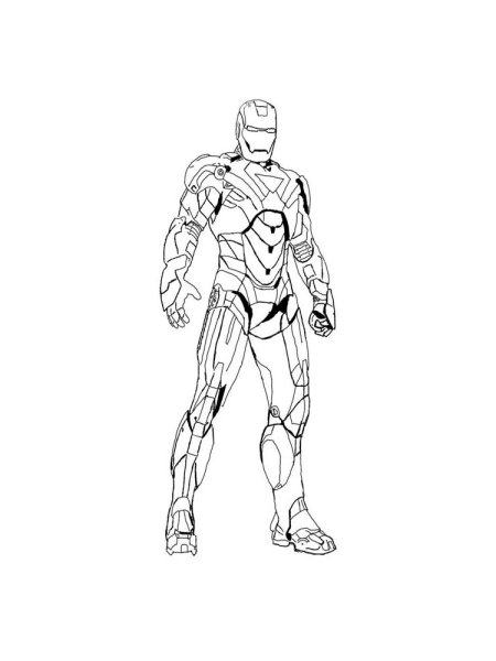 Раскраска Тони Старка железного человека