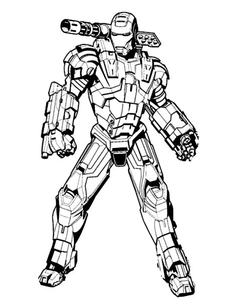 Раскраска Железный человек Роуди