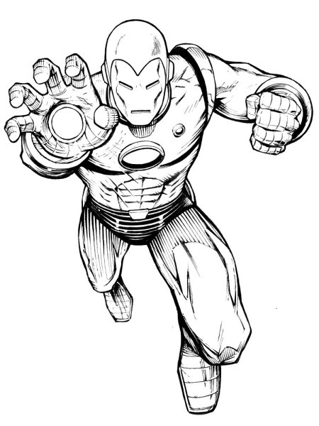 Раскраска Марвел Айрон Мэн