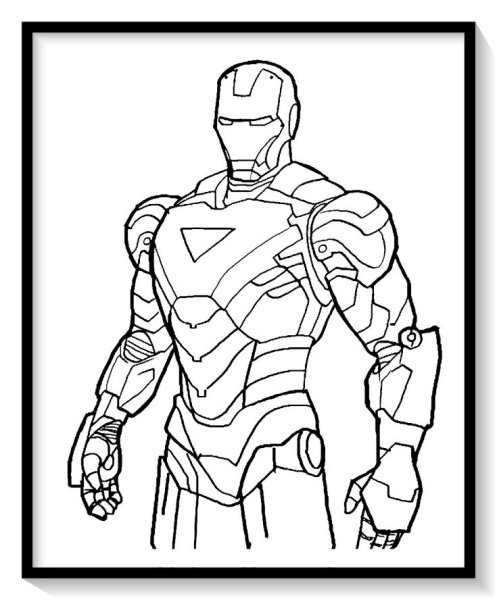 Раскраски Марвел Мстители Железный человек