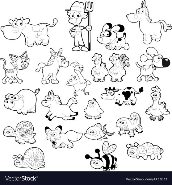 Маленькие раскраски животных