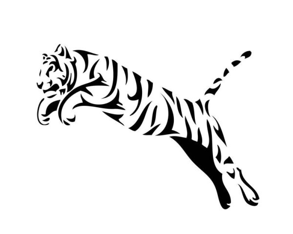 Тигр трафарет