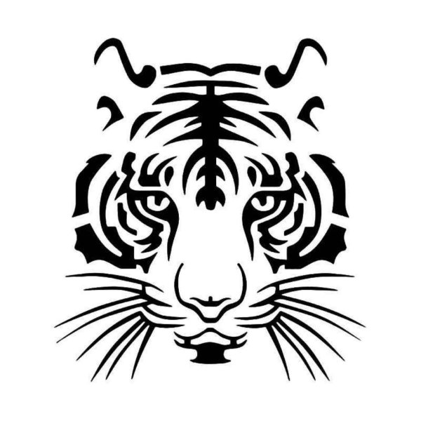 Трафарет тигра для рисования