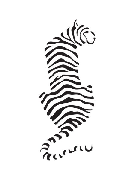 Силуэт тигра