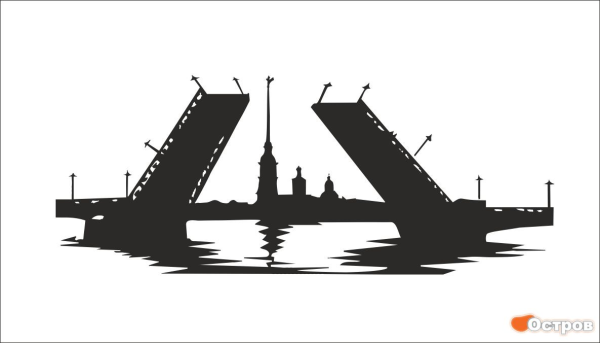 Разводные мосты в Санкт-Петербурге вектор