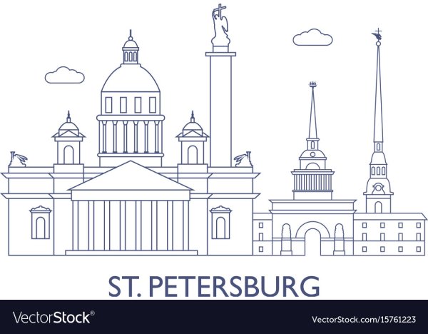 Силуэты зданий Санкт-Петербурга