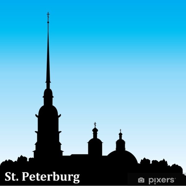 Санкт-Петербург Петропавловская крепость вектор