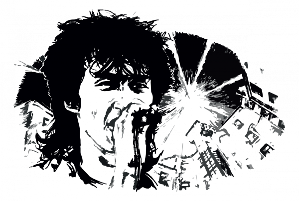 Виктор Цой черно белое